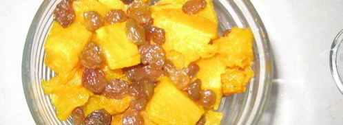 десерт из тыквы, орехов, изюма и шоколада. Шаг 2