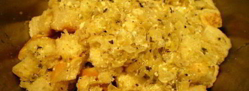 хлебный пудинг с горгонзолой. Шаг 4