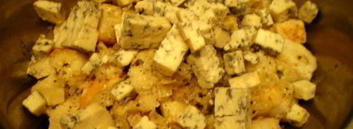 хлебный пудинг с горгонзолой. Шаг 5