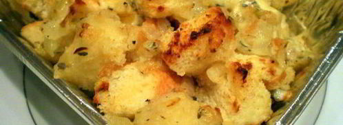 хлебный пудинг с горгонзолой. Шаг 8