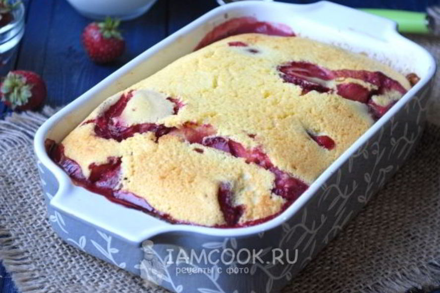 Рецепт клафути с клубникой