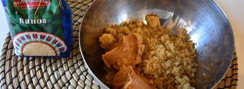 конфеты из киноа с арахисовой пастой. Шаг 2