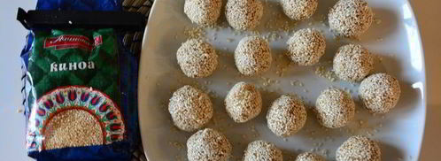 конфеты из киноа с арахисовой пастой. Шаг 6