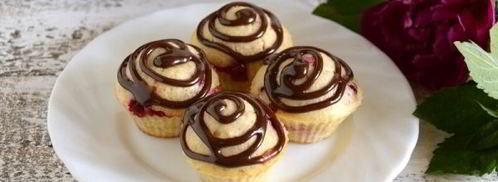 маффины конфетки с брусникой. Шаг 10