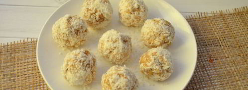 творожные конфеты с кокосом и арахисовой пастой. Шаг 5