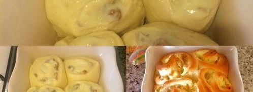 булочки с кремом и изюмом. Шаг 7