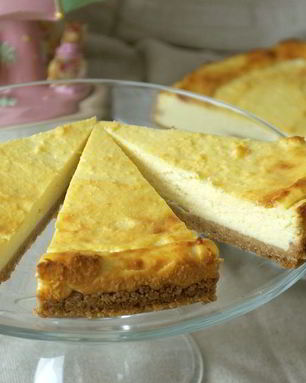 Чизкейк на рикотте с заварным кремом