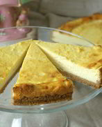 Чизкейк на рикотте с заварным кремом