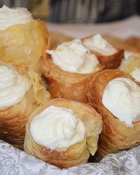 Домашние трубочки со сливочным кремом