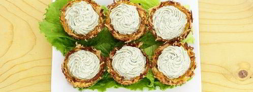 картофельные корзиночки с селедочным кремом. Шаг 7