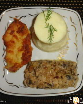 Кремовое пюре со сливочными грибами