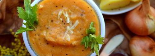 луково-томатный крем с курицей. Шаг 5