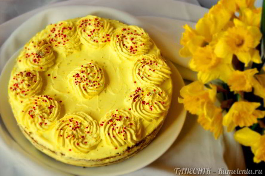 Рецепт медовый бисквит со сливочным кремом