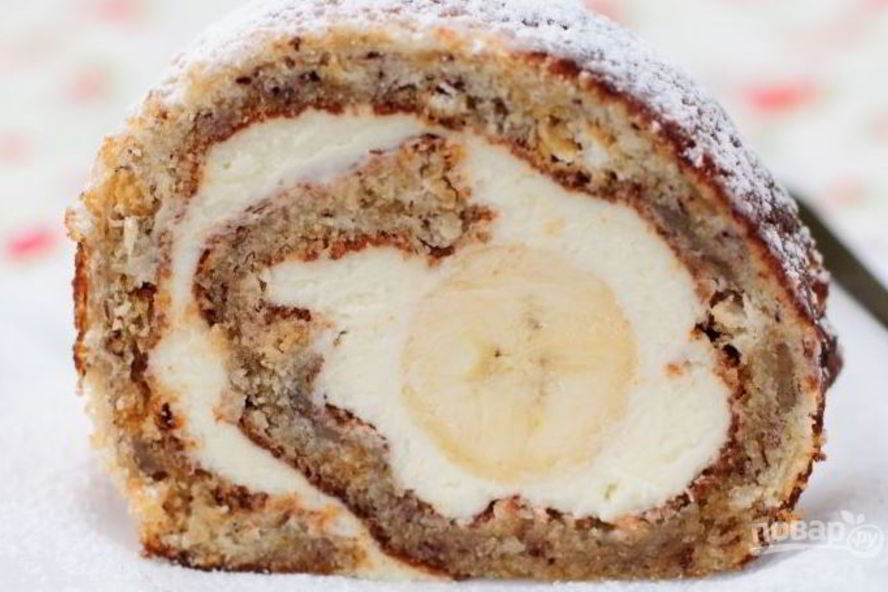 Рецепт рулет со сливочным кремом