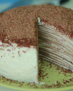 Тортик из блинов с шоколадным кремом