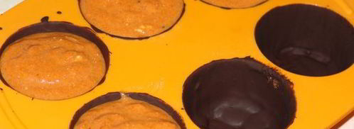 тыквенный крем чиз с маршмеллоу в шоколаде на halloween. Шаг 6