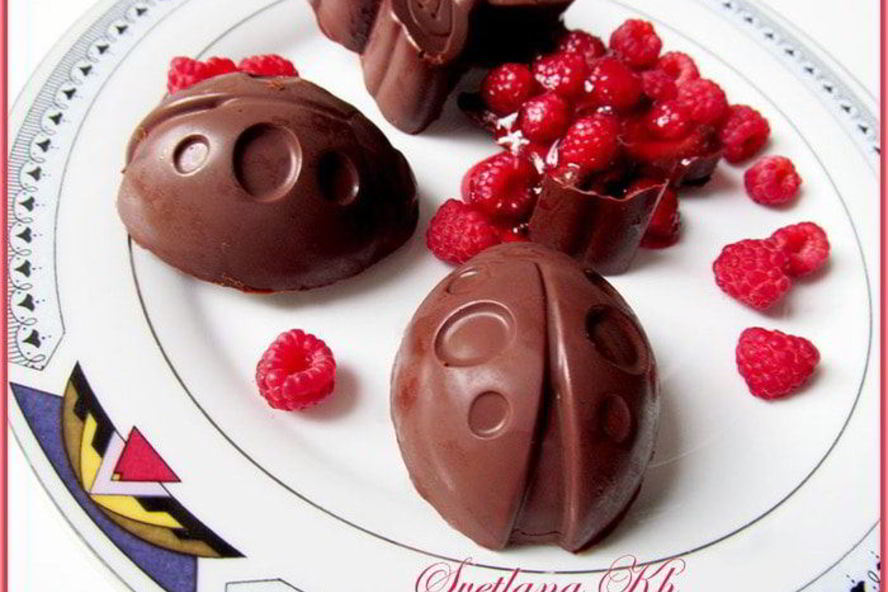 Рецепт малиновое желе в шоколаде