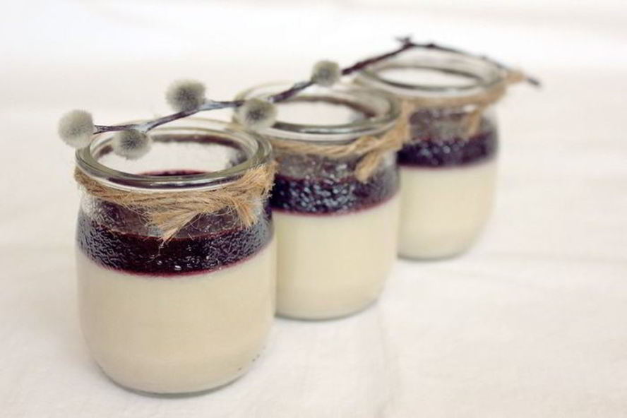 Рецепт медовая панна котта с черникой