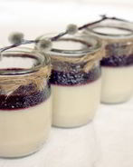 Медовая панна котта с черникой