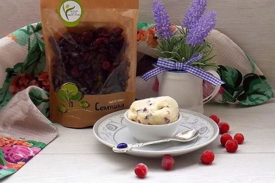 Рецепт кокосовое мороженое с клюквой