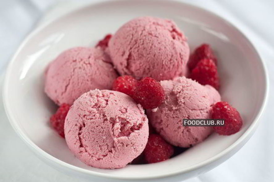 Рецепт сливочное малиновое мороженое