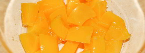 торт-мороженое с консервированными персиками. Шаг 4