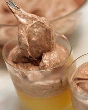 Апельсиновое желе с шоколадным муссом