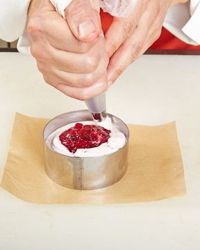 Легкий мусс с клюквенно-медовым соусом