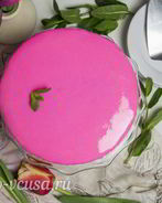 Лимонно-клубничный муссовый торт