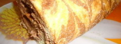 миндальный рулет с шоколадным муссом. Шаг 10