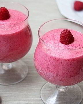 Мусс из малины с манкой