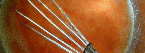 персиковый мусс-желе с виноградом и лепестками миндаля. Шаг 4