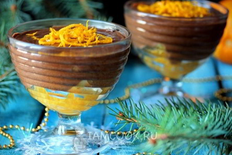 Рецепт шоколадный мусс с апельсином