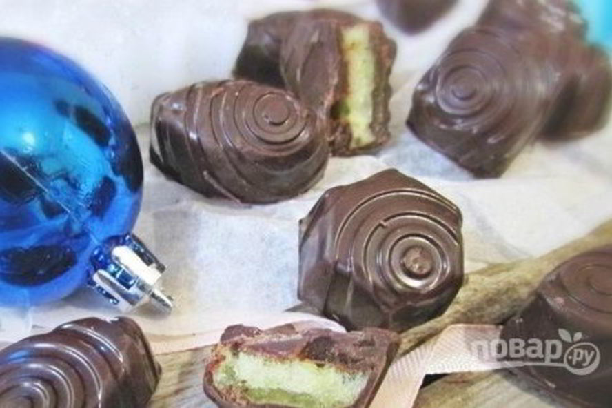 Рецепт шоколадные конфеты с персиковым муссом