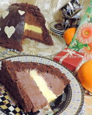 Торт-купол Цукотто с апельсиновым и шоколадным муссами