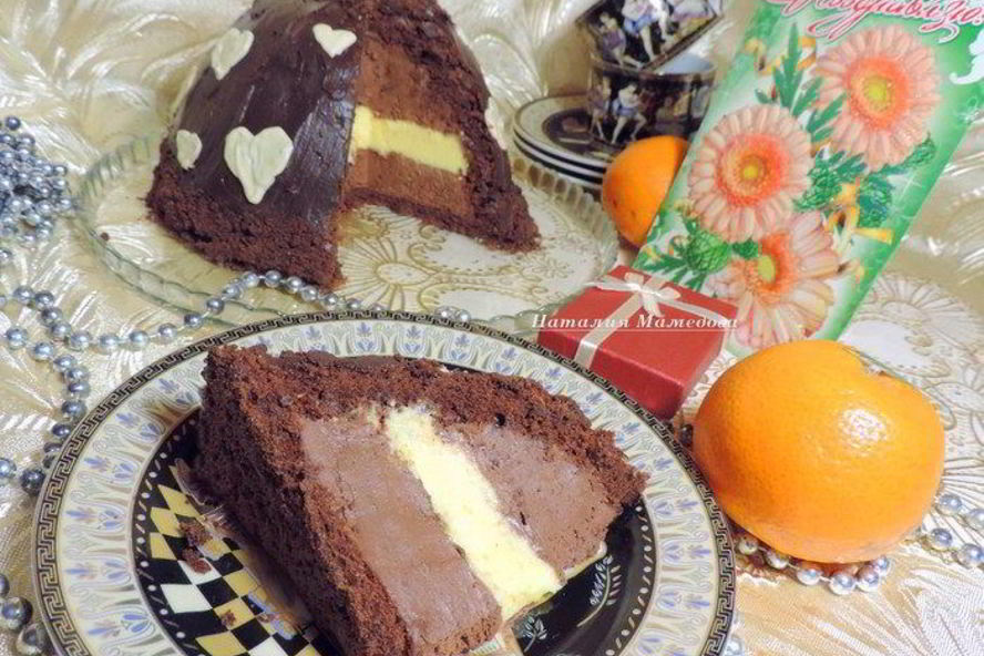 Рецепт торт-купол цукотто с апельсиновым и шоколадным муссами
