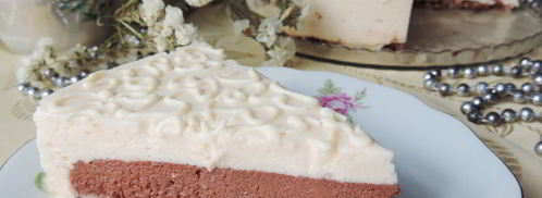 торт-мусс без выпечки сладкий дуэт. Шаг 14