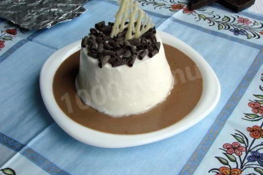 Рецепт творожный мусс из творога с шоколадным желе