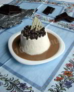 Творожный мусс из творога с шоколадным желе