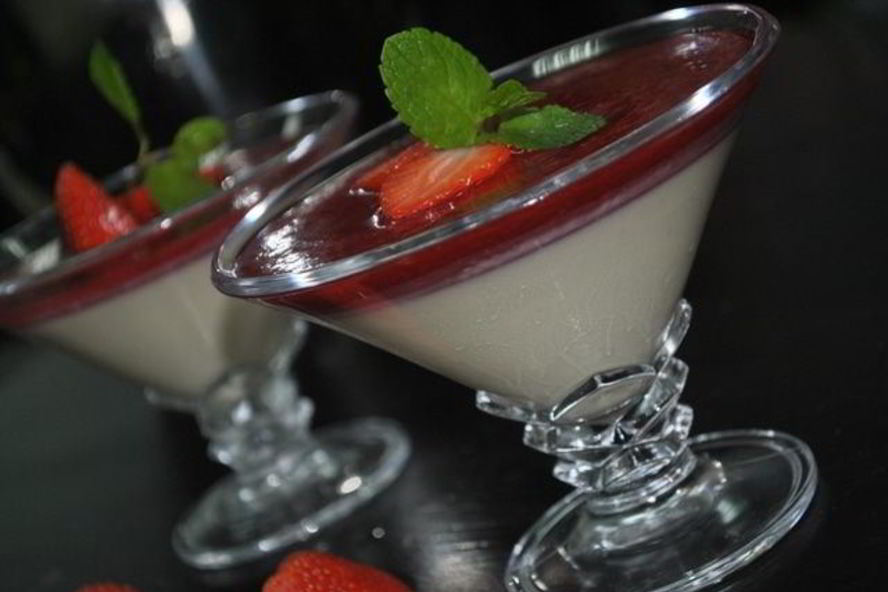 Рецепт панна котта с малиновым кули