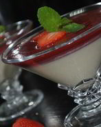 Панна котта с малиновым кули