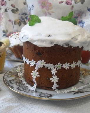 Ароматный кулич с мятой