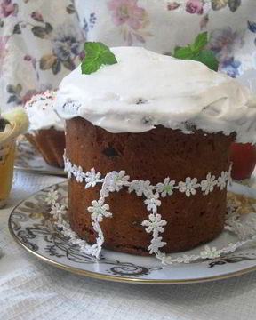 Ароматный кулич с мятой