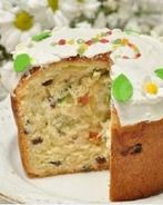 Кулич с изюмом и цукатами