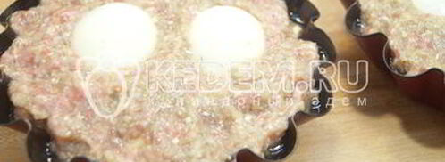 мясное суфле с яйцом пасхальное. Шаг 5