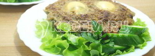 мясное суфле с яйцом пасхальное. Шаг 7