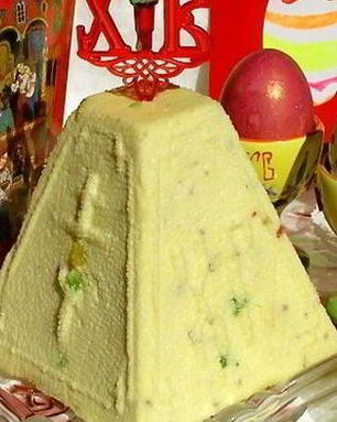 Пасха из заварного крема