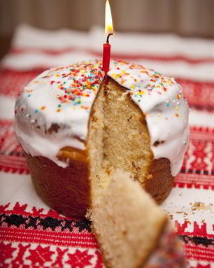 Пасхальный кулич на сметане