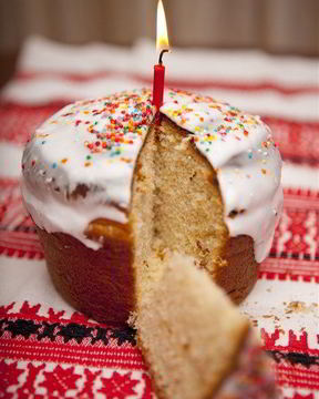 Пасхальный кулич на сметане