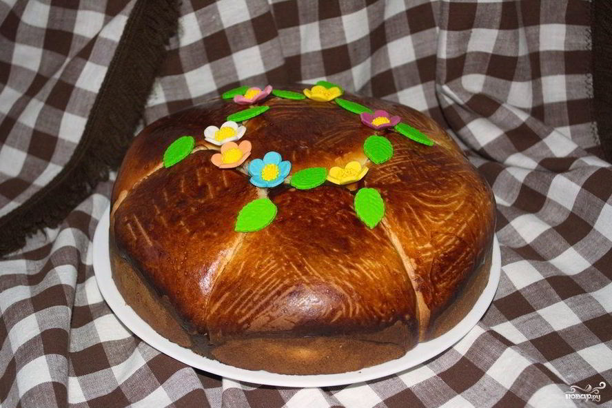 Рецепт пасхальный сдобный каравай